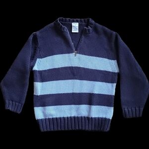 Vintage Gymboree Knit Boys Striped Numbered Sweater size 4